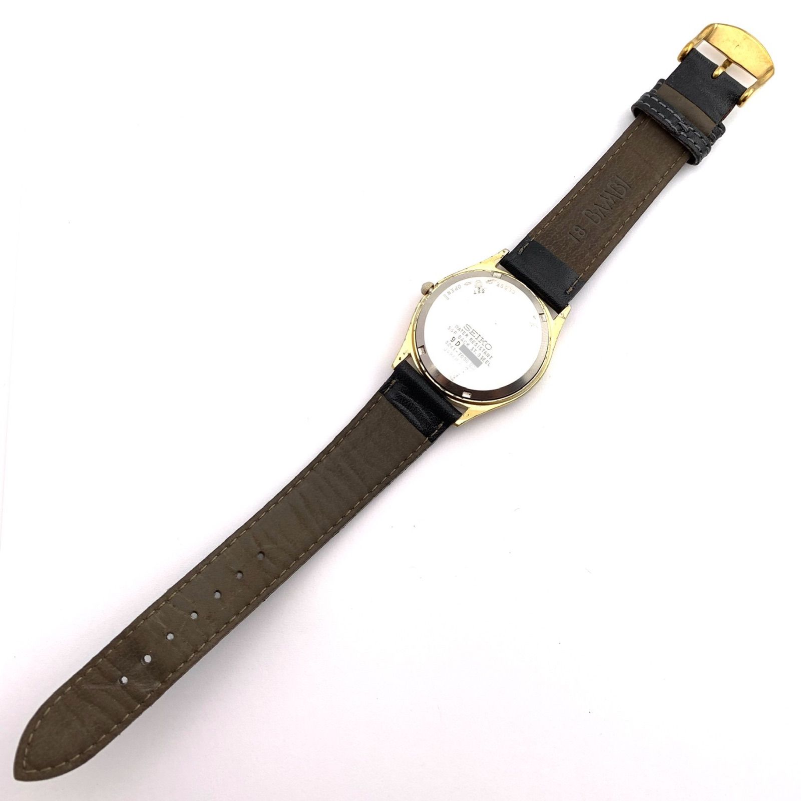 ジャンク】SEIKO LORD QUARTZ 8241-7000 ゴールド/ブラック 腕時計 