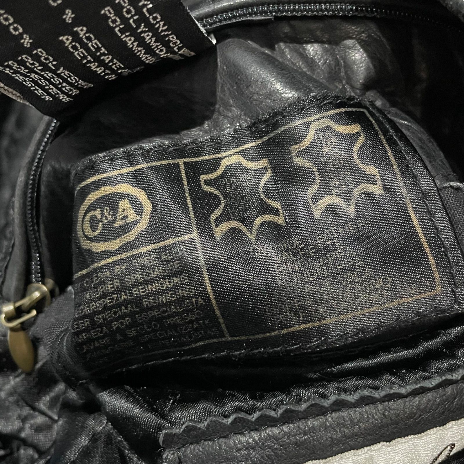 Vintage Angelo Litrico Real Leather Jacket Blouson アンジェロリ 