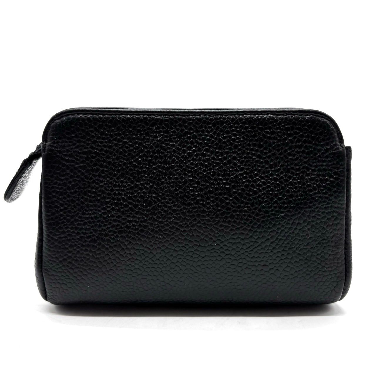 良品】CHANEL シャネル ポーチ ココマーク キャビアスキン ブラック
