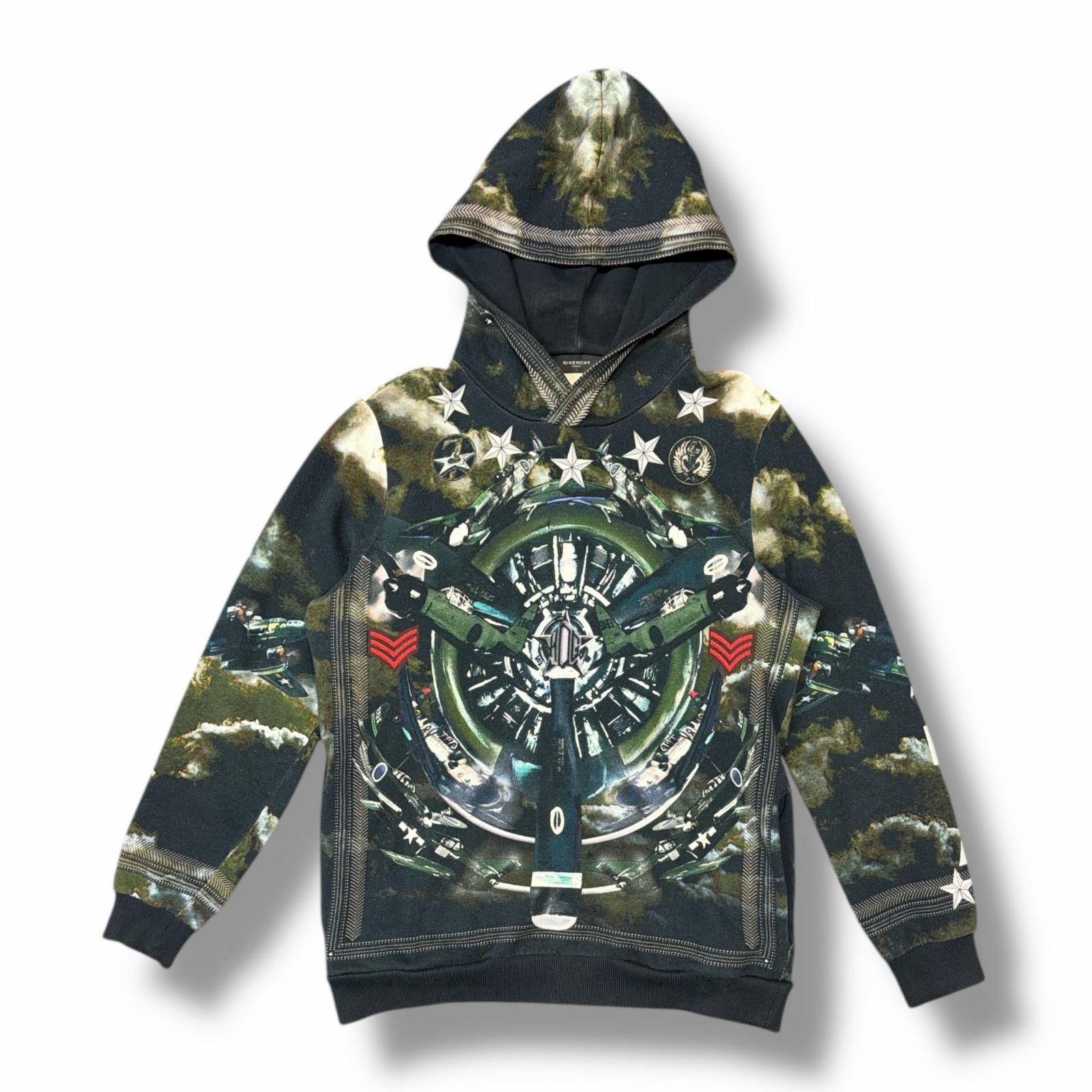 GIVENCHY 13AW 戦闘機 総柄パーカー フーディー アーカイブ パーカー 
