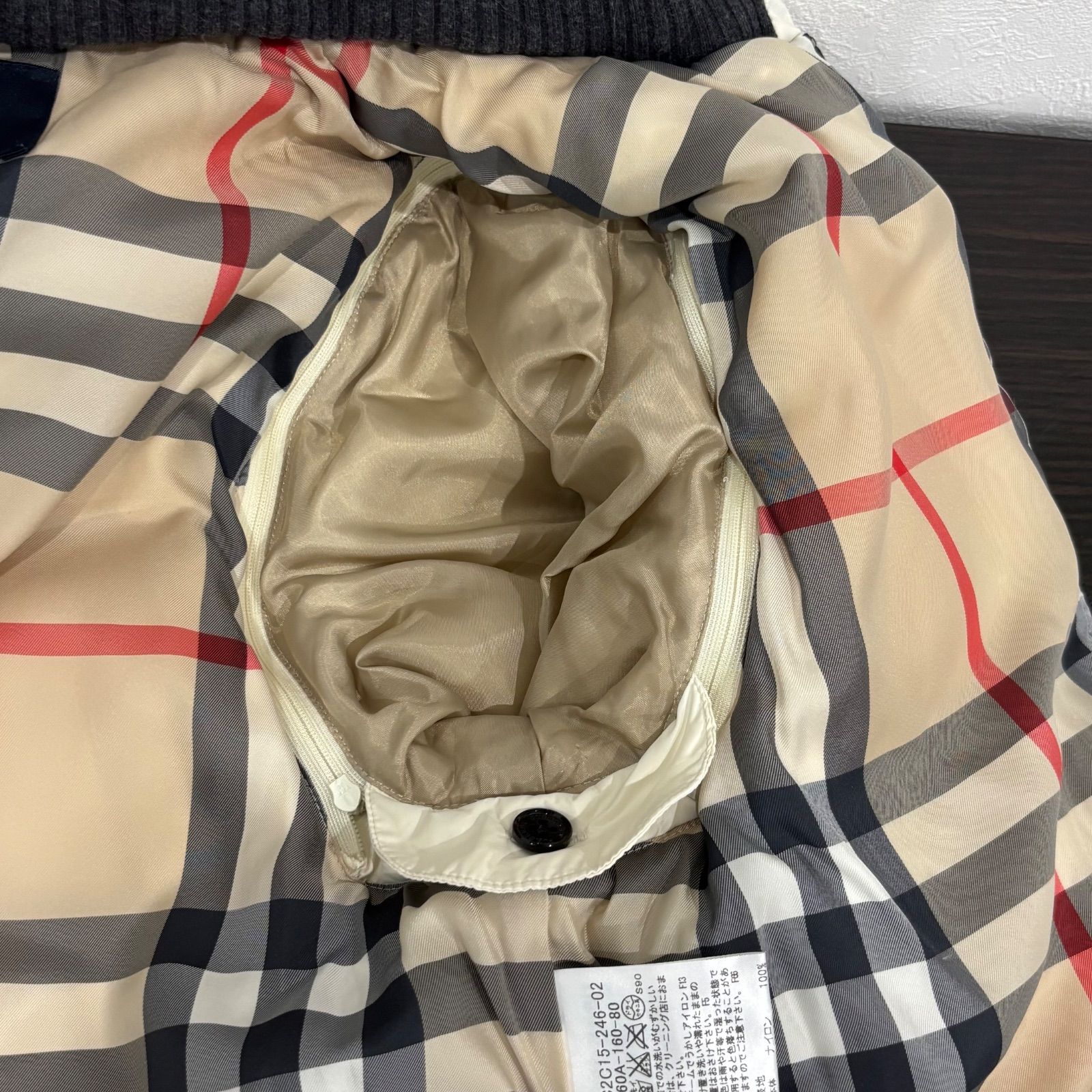 美品】BURBERRY バーバリー ダウンジャケット ベスト2way フード付き 