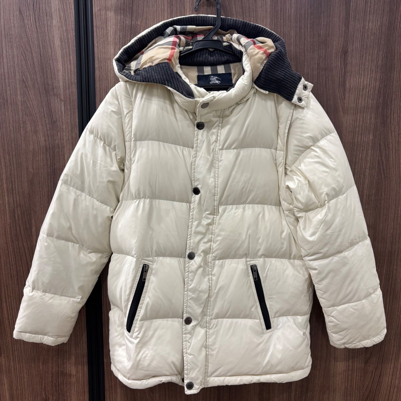美品】BURBERRY バーバリー ダウンジャケット ベスト2way フード付き 