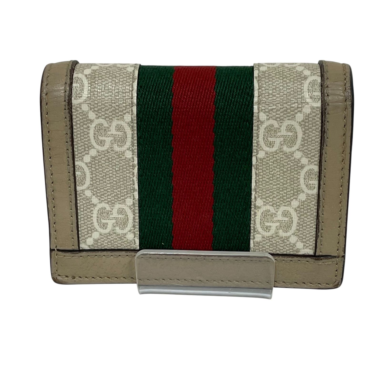GUCCI グッチ 二つ折り財布 オフィディア シェリーライン GGスプリーム