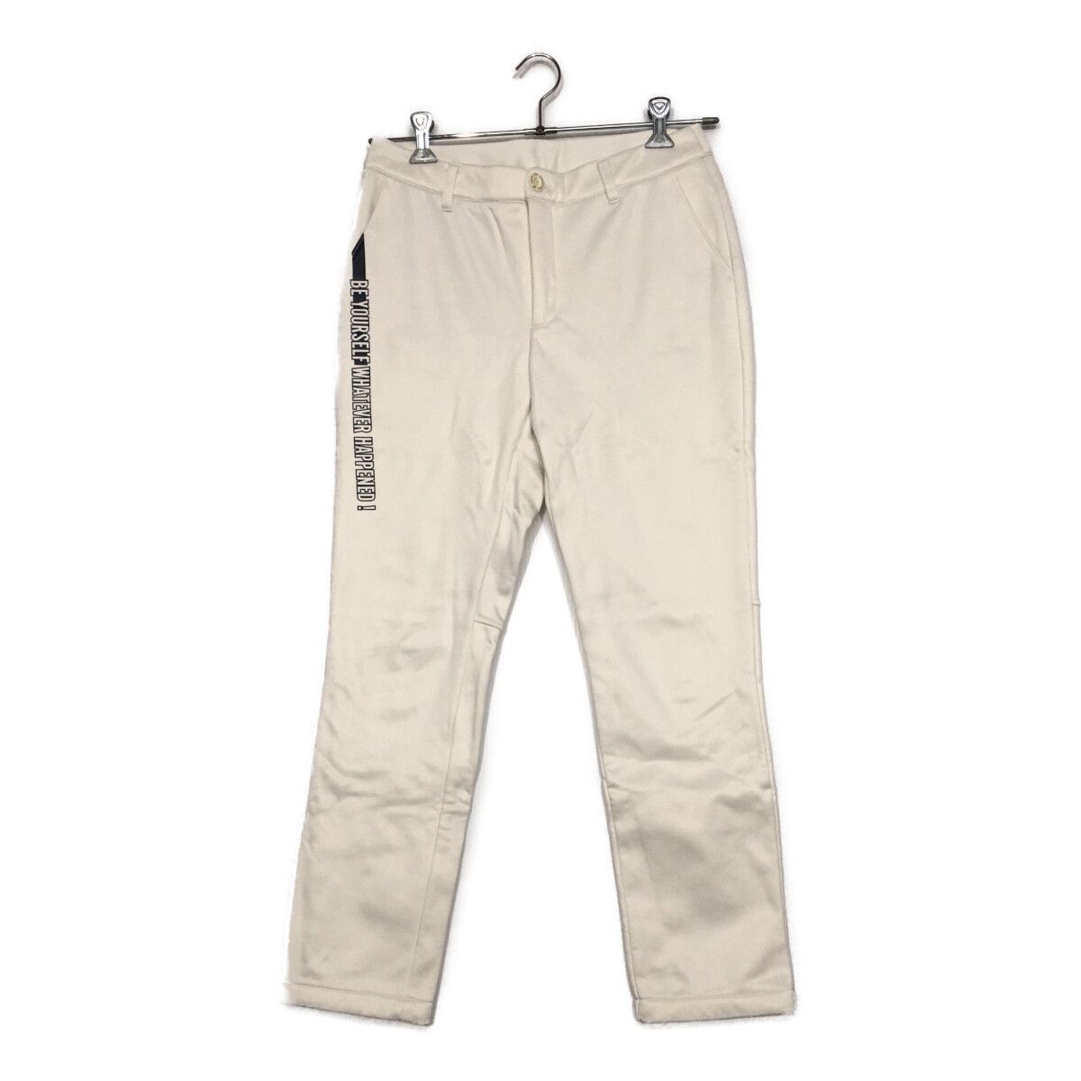 中古 レディース ゾーイ ZOY パンツ 40(L) 白 ホワイト 裏起毛 秋冬