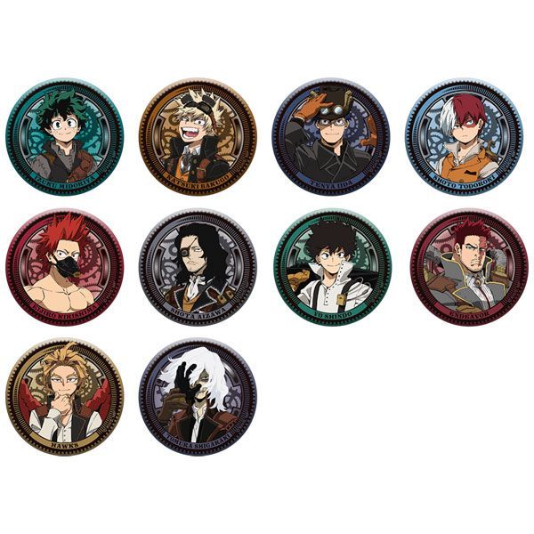 僕のヒーローアカデミア メタル缶バッジコレクション スチームパンク