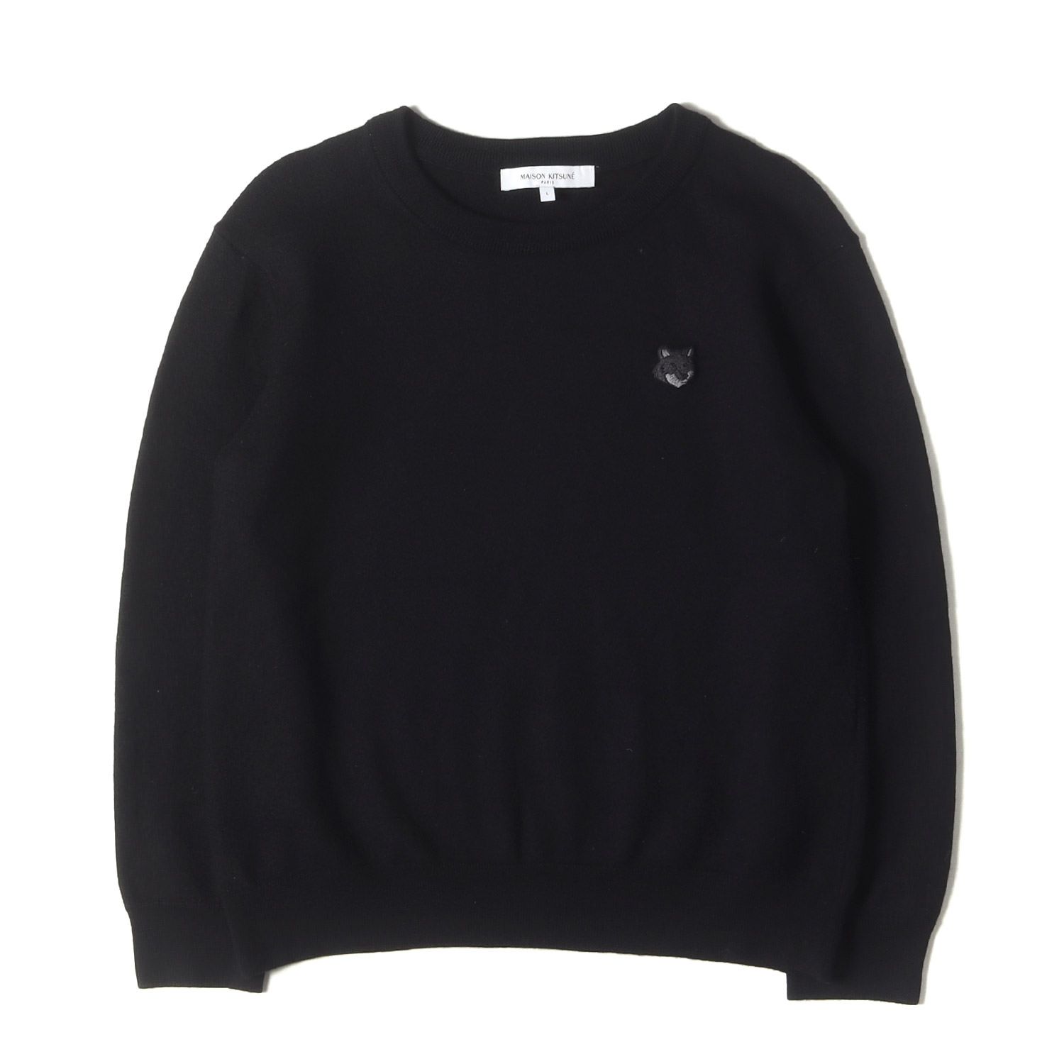 MAISON KITSUNE メゾン キツネ ニット ブラック 黒 サイズ:L 