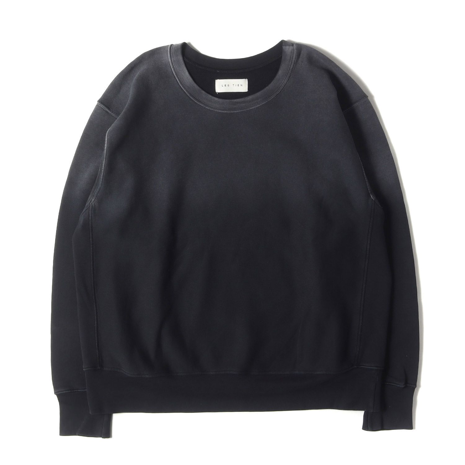 美品】LES TIEN レスティエン スウェット ブラック 黒 サイズ:XL 