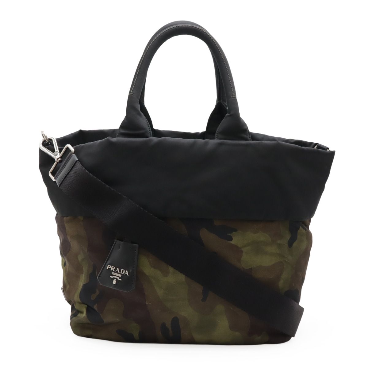 PRADA プラダ リバーシブル トートバッグ 2WAY ショルダーバッグ 迷彩 