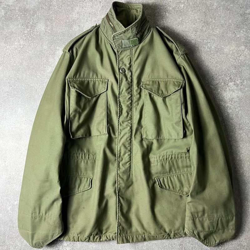 70s 73年製 US ARMY 米軍実物 M-65 フィールド ジャケット M-R 3rd 