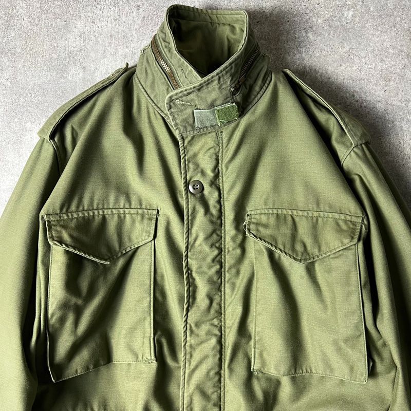 70s 73年製 US ARMY 米軍実物 M-65 フィールド ジャケット M-R 3rd 