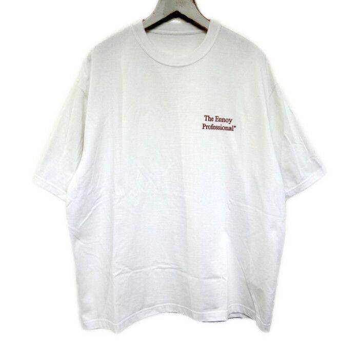 The Ennoy Professional ホワイト Tシャツ 赤ロゴTシャツ ENNOY Professional Logo Tシャツ White Red ENNOY Red 人気・おすすめ