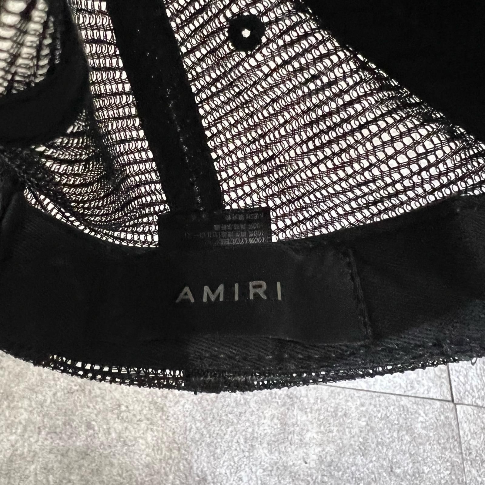 AMIRI 風メッシュキャップ ブラック ロゴ刺繍｜Yahoo!フリマ（旧PayPay