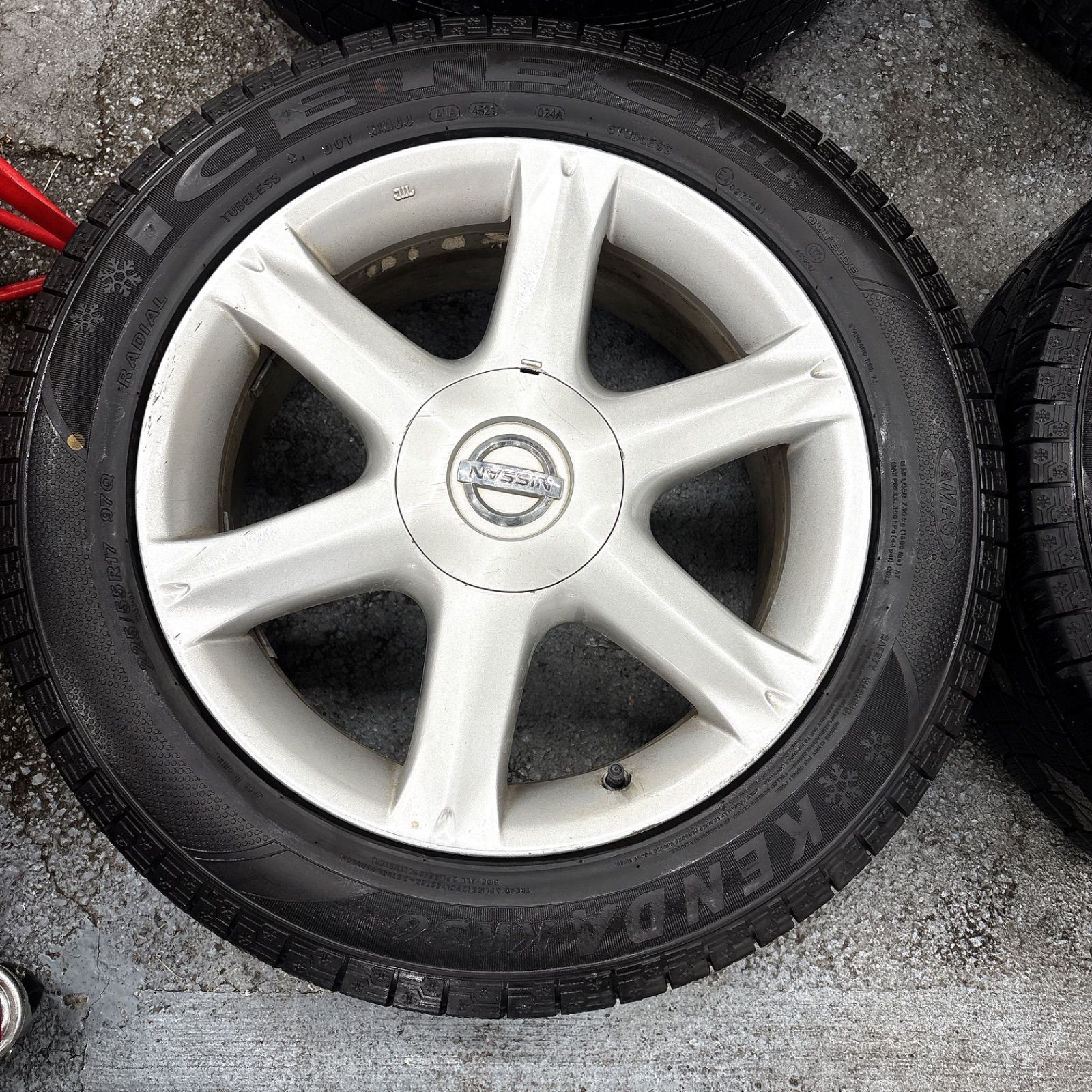 送料無料】日産 スカイライン ER34 純正ホイールタイヤセット 225 