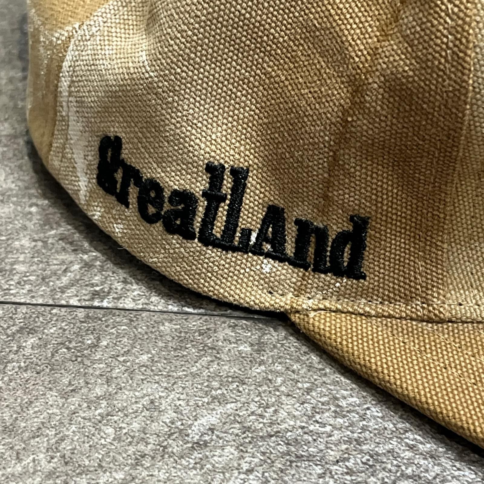 greatLAnd グー ペイント加工 刺繡ロゴ キャップ 帽子 グレイトランド 