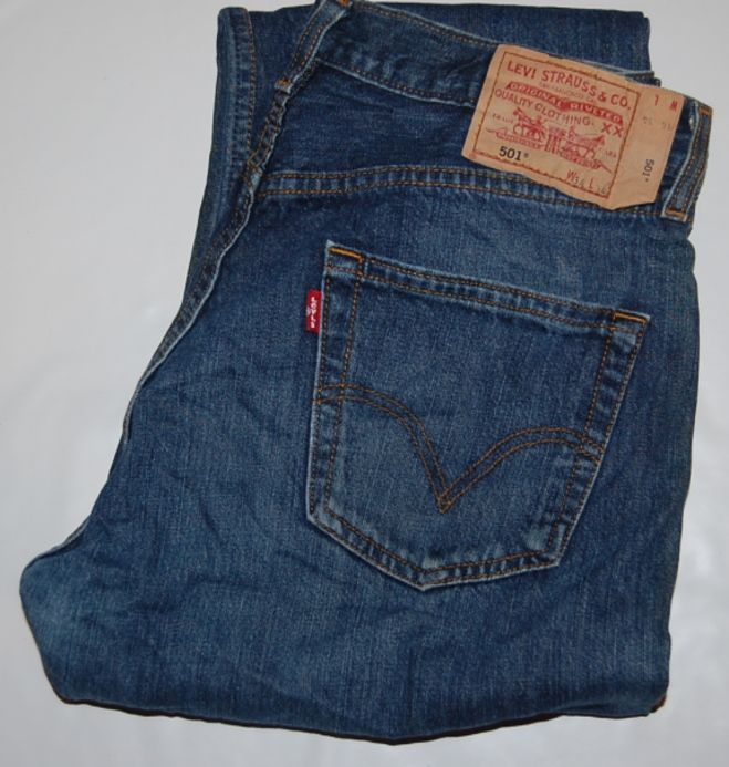 送料無料! USED Levis リーバイス 501 デニム インディゴ スリランカ製 W34　L-58