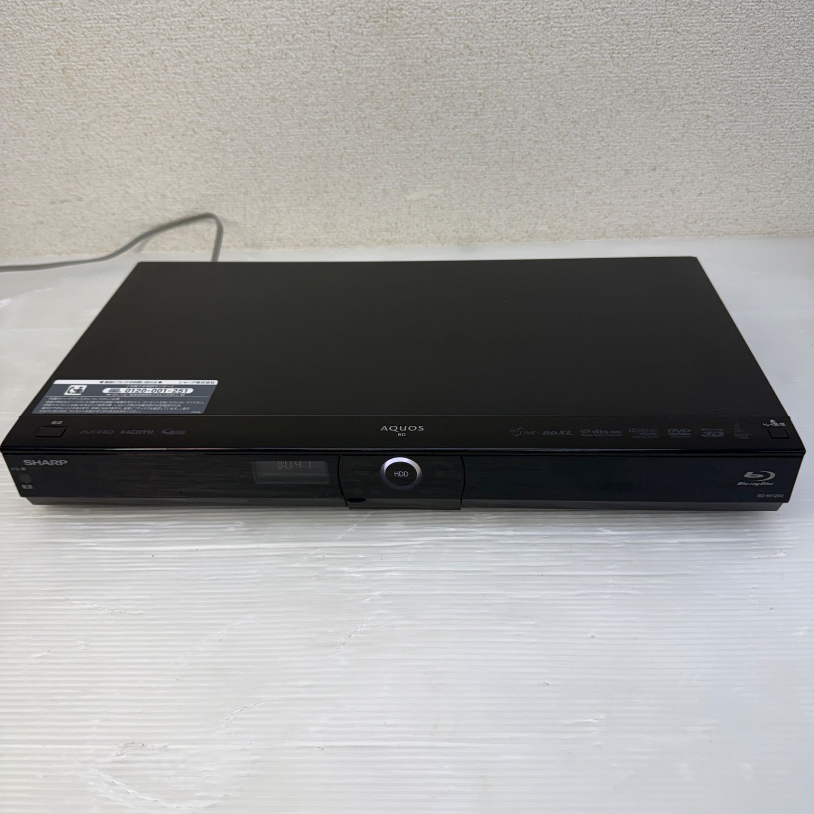 SHARP AQUOS BD-W1200 ブルーレイディスクレコーダー シャープ AQUOS