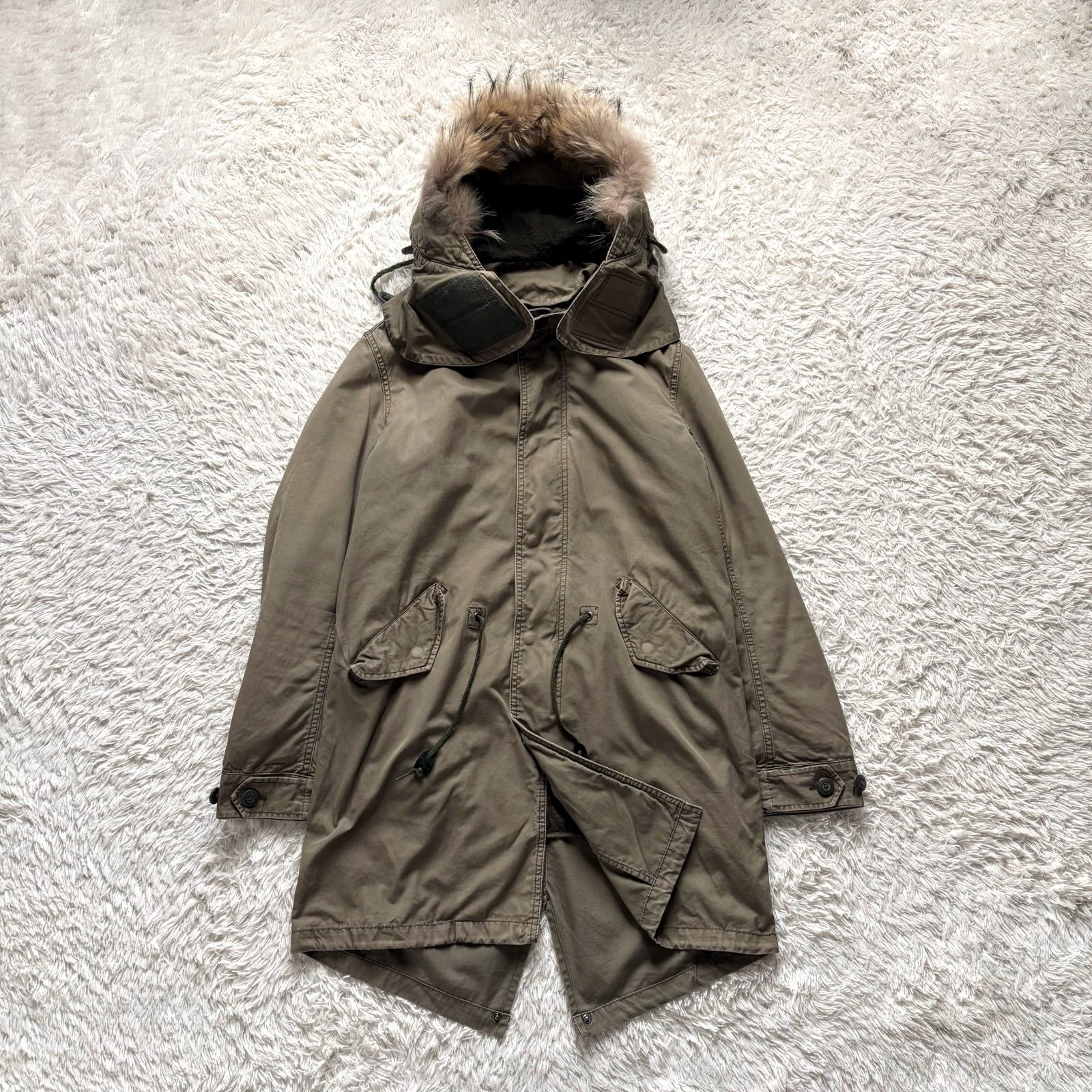 hare コート HARE ハレ モッズコート ミリタリー 3WAY リアルファー