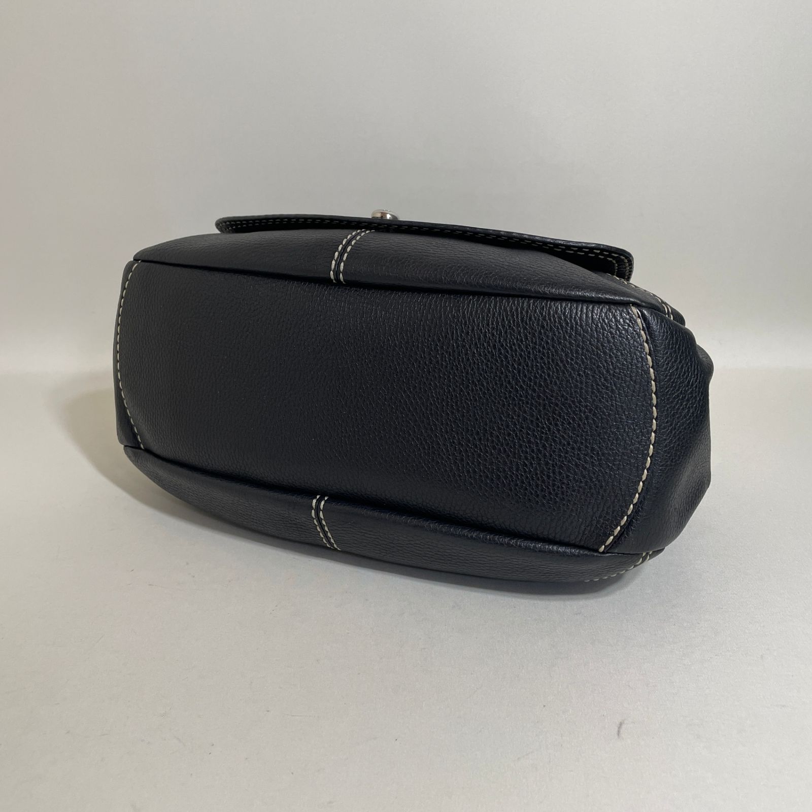 2601-224｜美品｜トッズ ハンドバッグ レザー ブラック - メルカリ