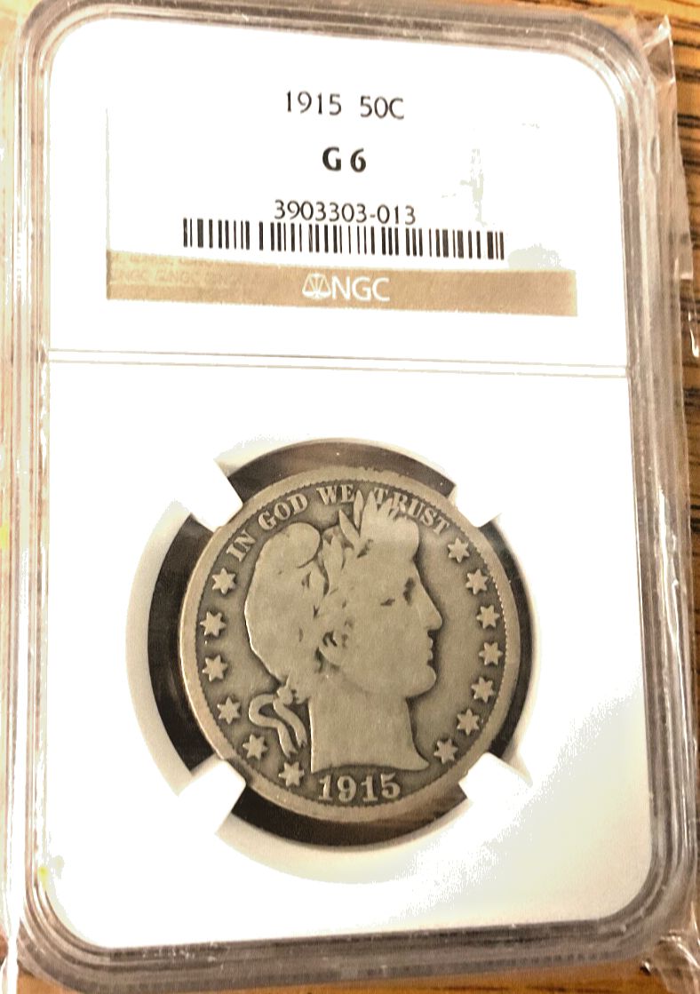 1915年バーバーハーフダラー、NGC G6 - メルカリ