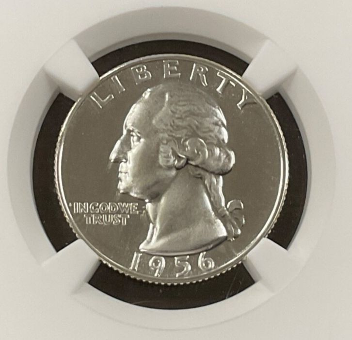1956年ワシントン銀貨プルーフクォーター25セントNGC PF68* - メルカリ