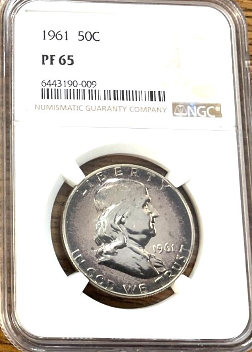 1961年フランクリン、プルーフハーフダラー、銀 NGC PF65 - メルカリ