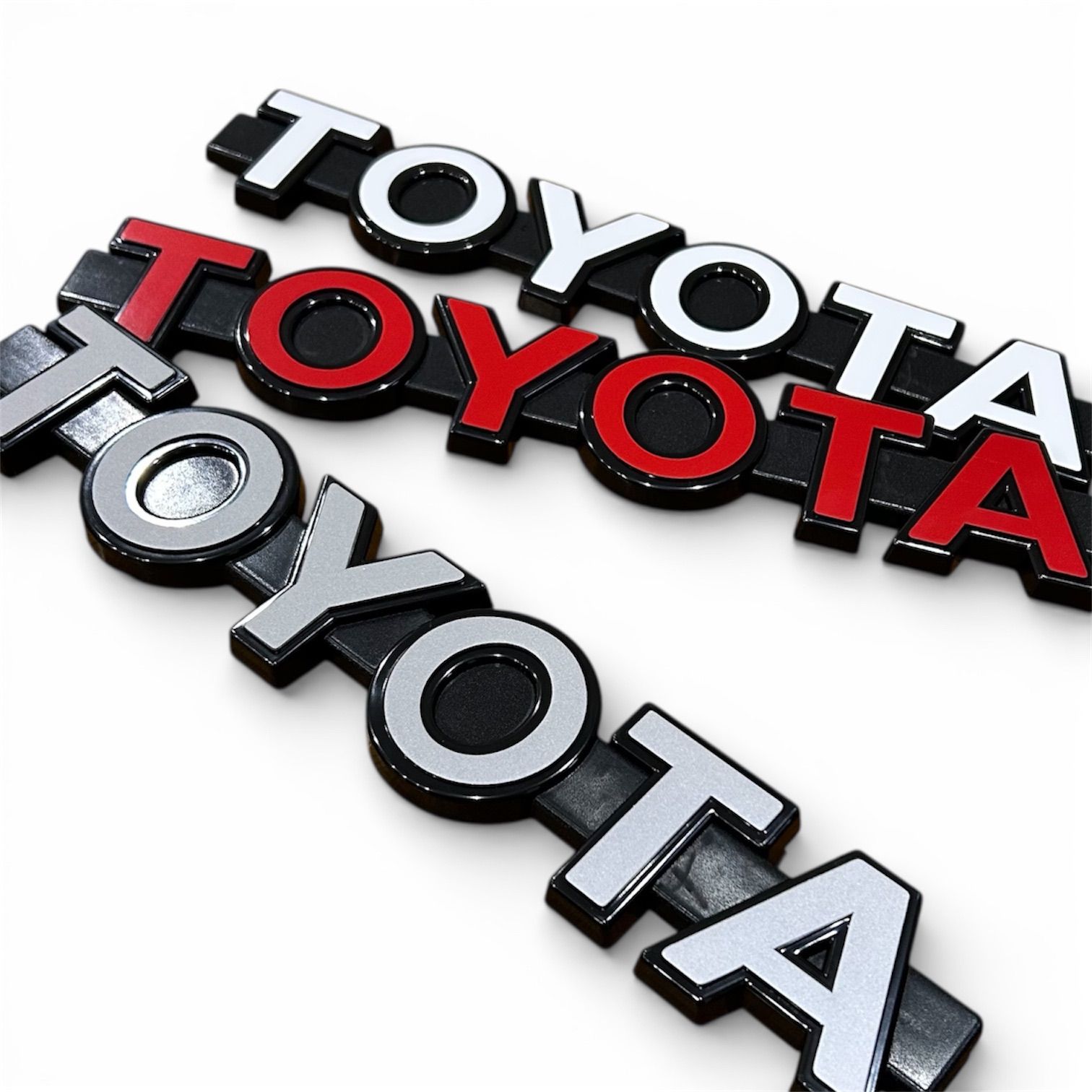 トヨタ エンブレム フロントグリル 【選べる3カラー】 TOYOTA カスタム 