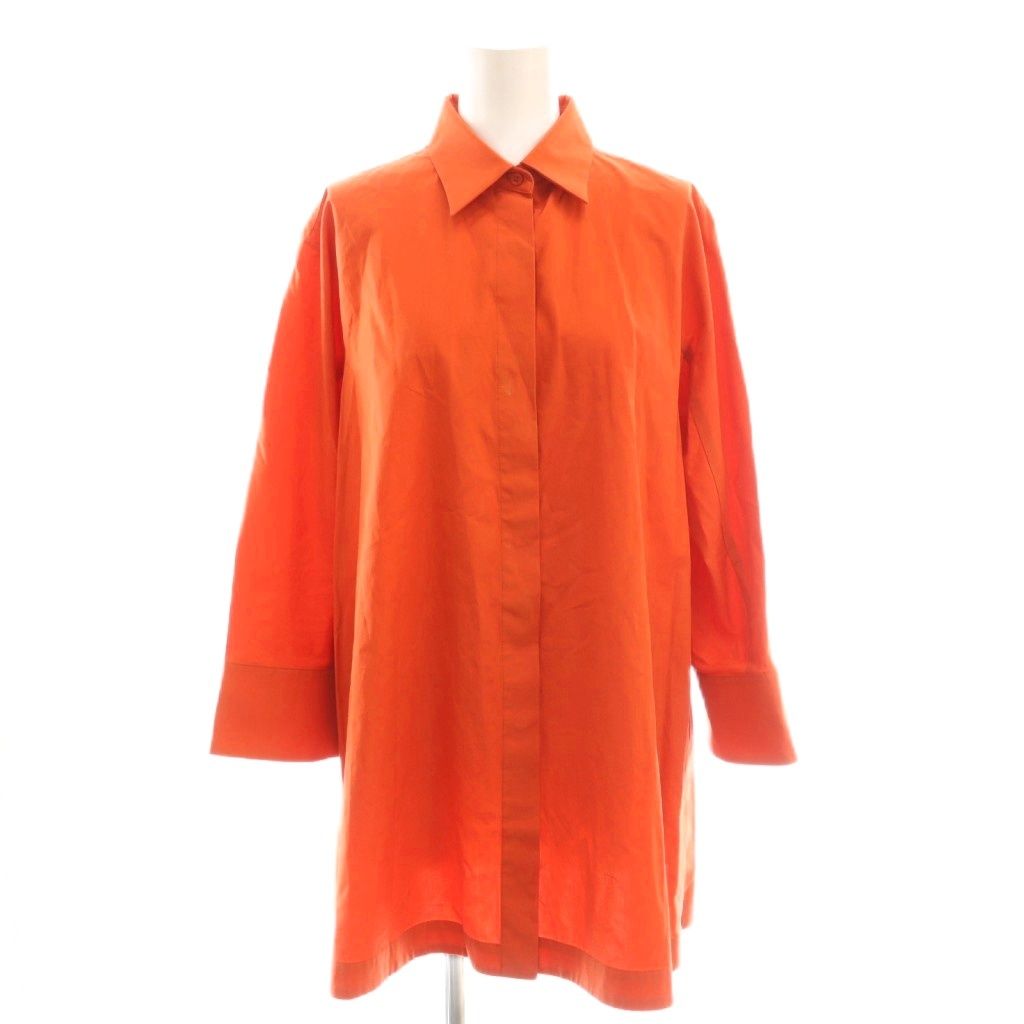 マックスマーラ MAX MARA バックギャザー シャツ 七分袖 スタンド 