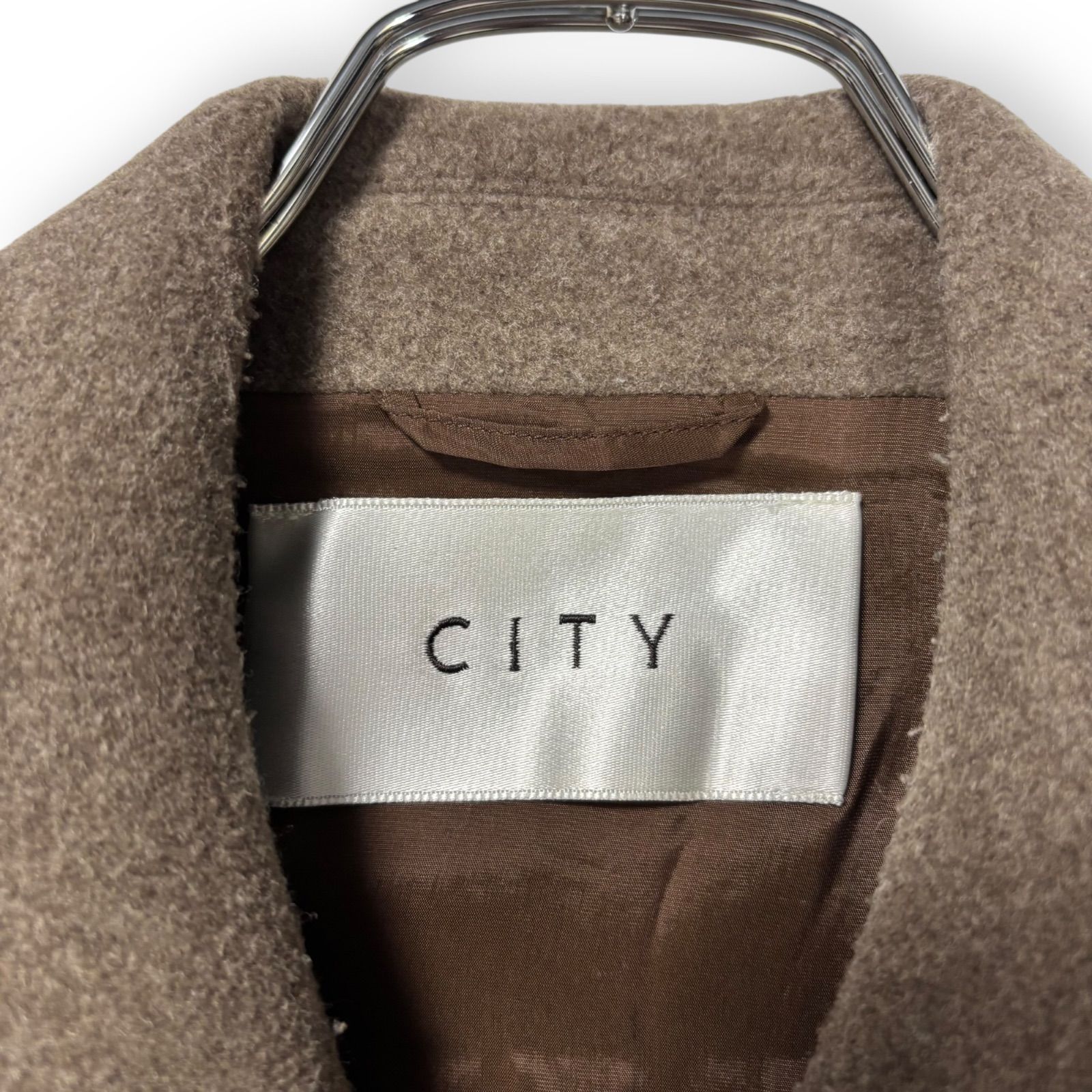 CITY シティ メルトン ジップアップ ブルゾン 上質 モカ系 メンズ 
