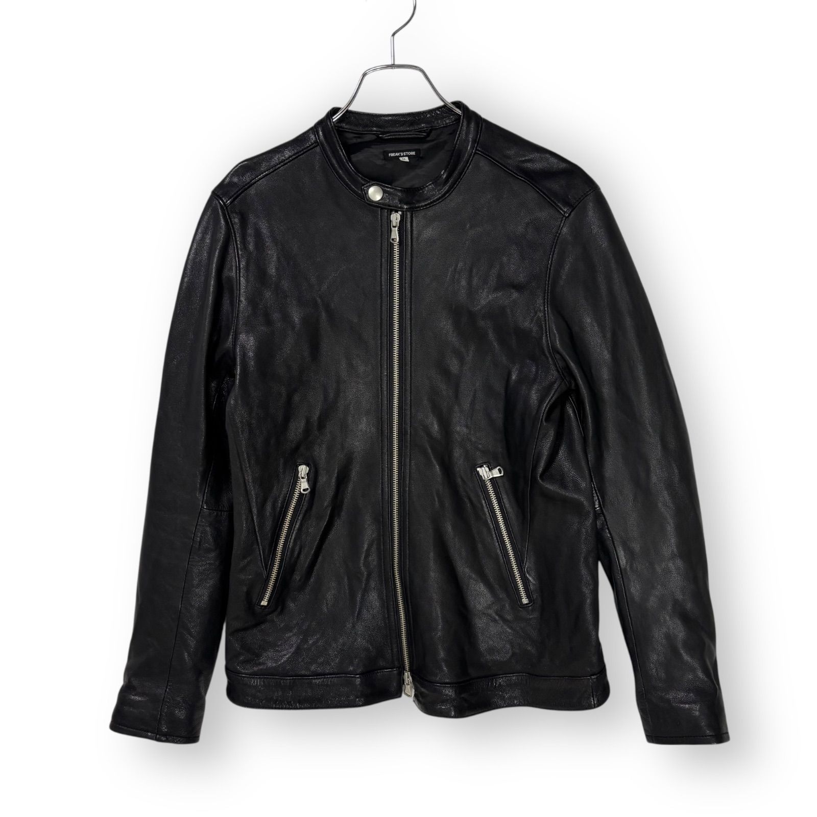 フリークスストア　レザージャケット　シングル　ライダースジャケット　M 山羊革 FREAK'S STORE フリークスストア シングルライダースジャケット 上質