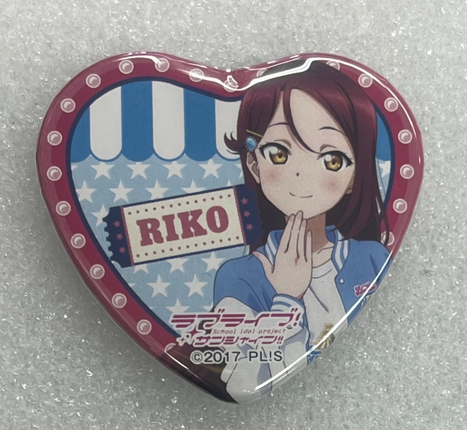 桜内梨子 ハート型缶バッジ 遊園地 コラボ ラブライブ サンシャイン