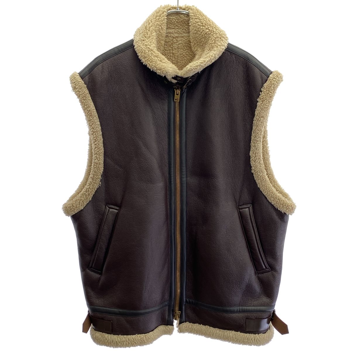 INSCRIRE アンスクリア 22AW Synthetic B-3 Vest フェイクレザー 