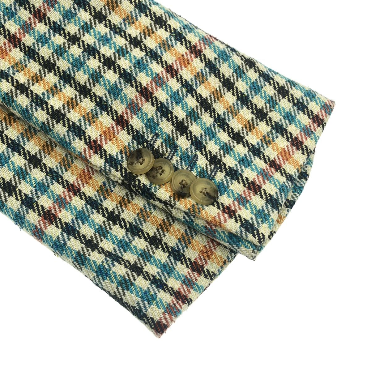 ETRO エトロ 14SS コットンシルクチェックテーラードジャケット 141 