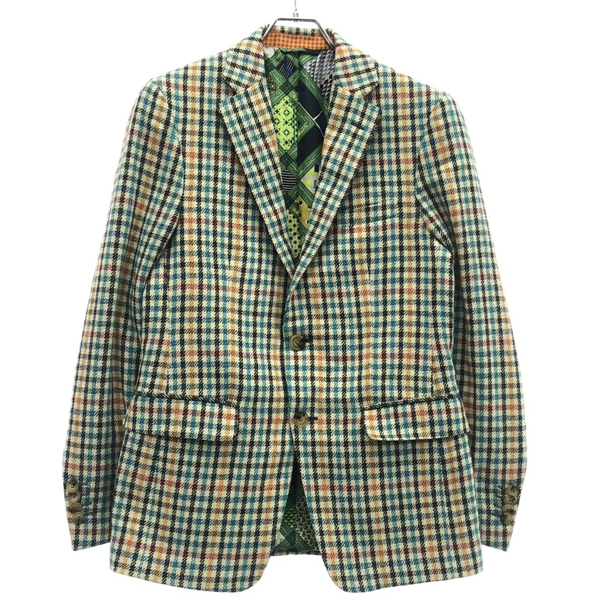 ETRO エトロ 14SS コットンシルクチェックテーラードジャケット 141