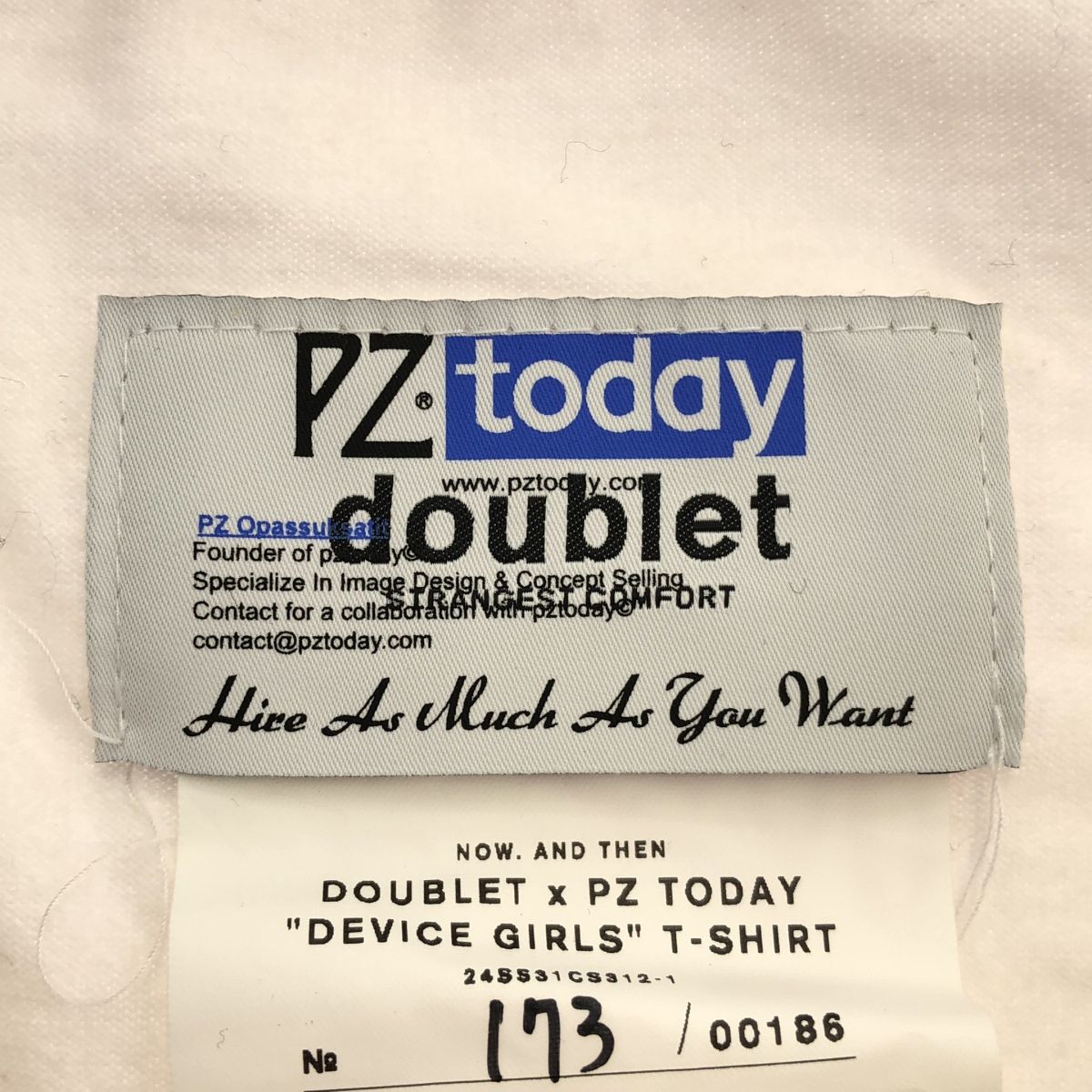 doublet ダブレット 24SS PZ TODAY DEVICE GIRLS T-SHIRT プリントT 