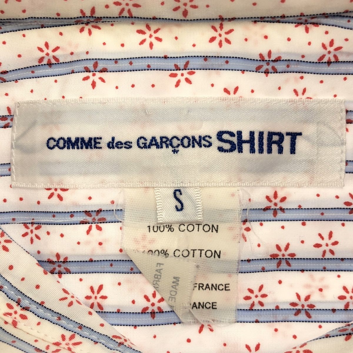 COMME des GARCONS SHIRT コムデギャルソンシャツ フラワーストライプ 