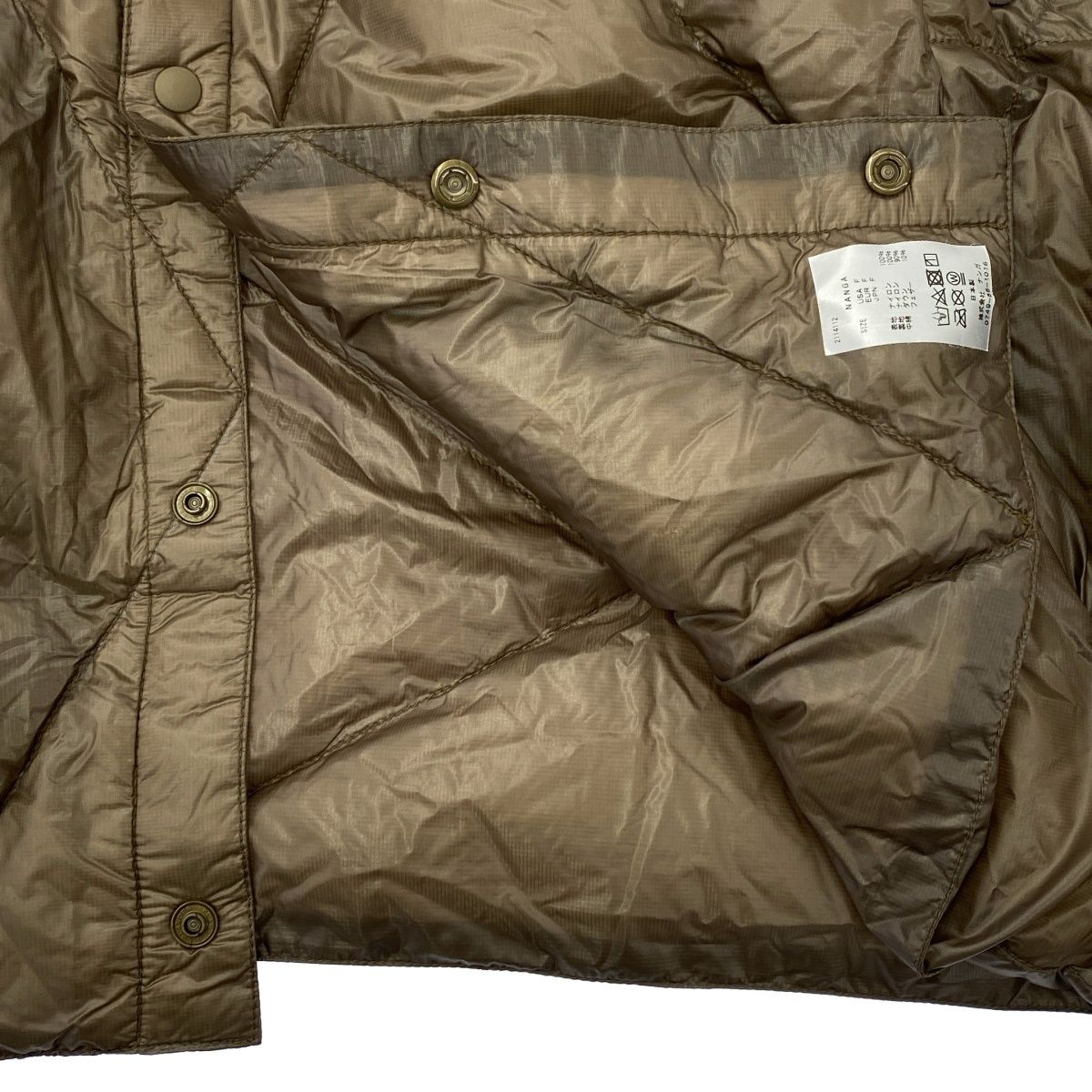 ENGINEERED GARMENTS×NANGA エンジニアド ガーメンツ×ナンガ 23AW Snap Shawl  スナップショールダウンポンチョ 2114112 ブラウン F ENGINEERED GARMENTS×NANGA エンジニアド ガーメンツ×ナンガ 23AW Snap