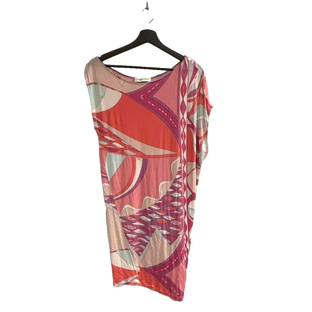 エミリオプッチ EMILIO PUCCI ワンピース ノースリーブ 総柄 38 ピンク