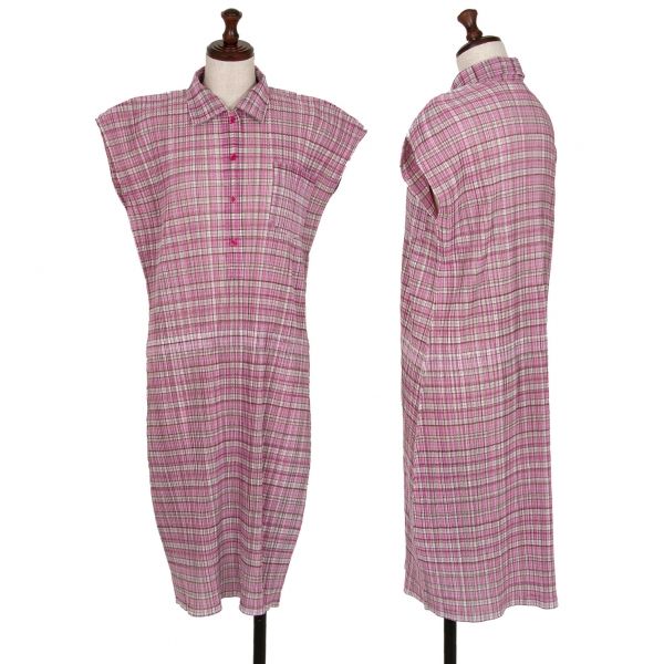 プリーツプリーズPLEATS PLEASE チェックプリーツプルオーバー 