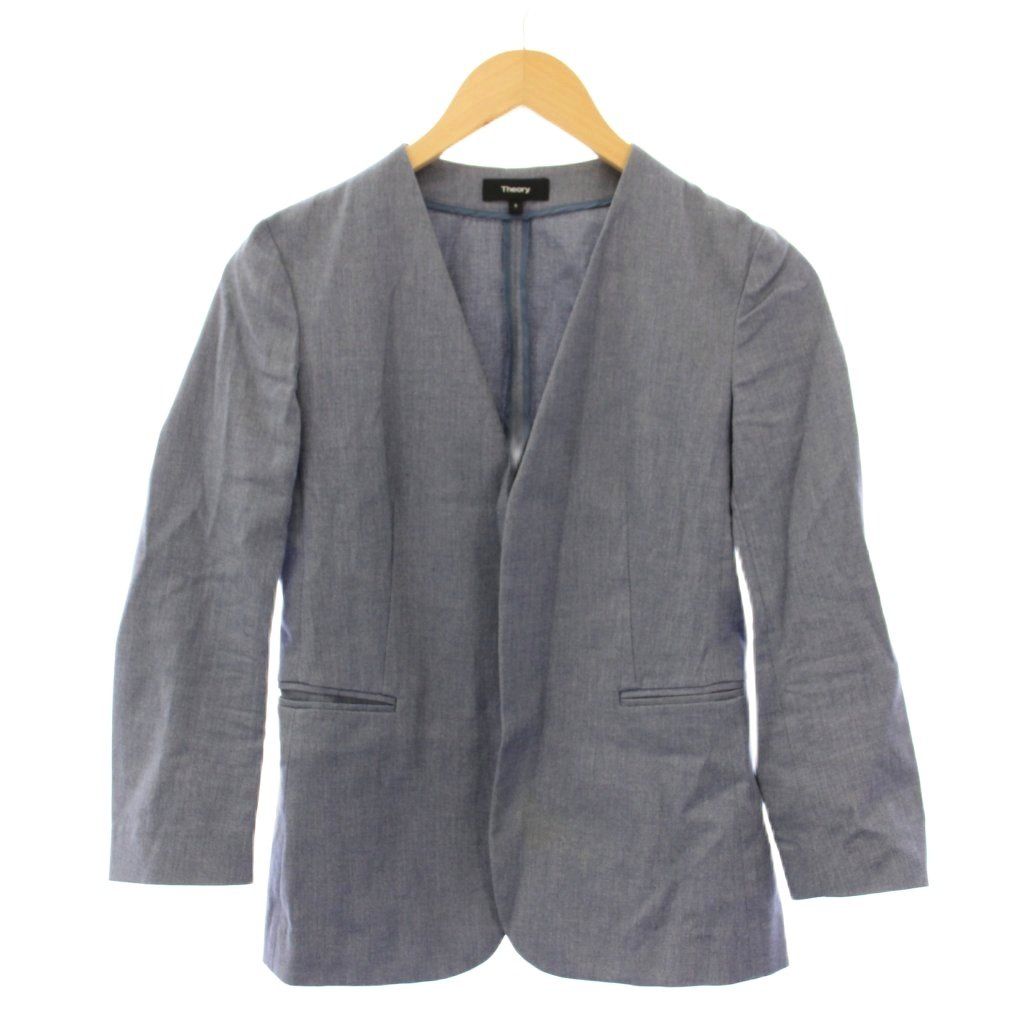 セオリー Theory セットアップ ノーカラージャケット アウター 前開き