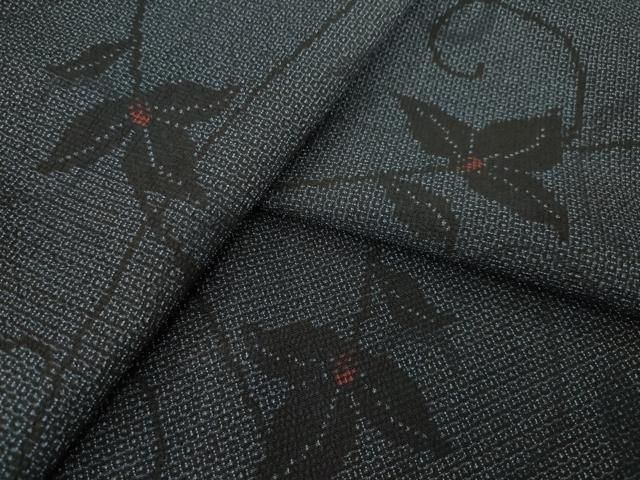 平和屋着物○本塩沢 110亀甲 花唐草文 正絹 逸品 AABF9636ck 【公式通販】