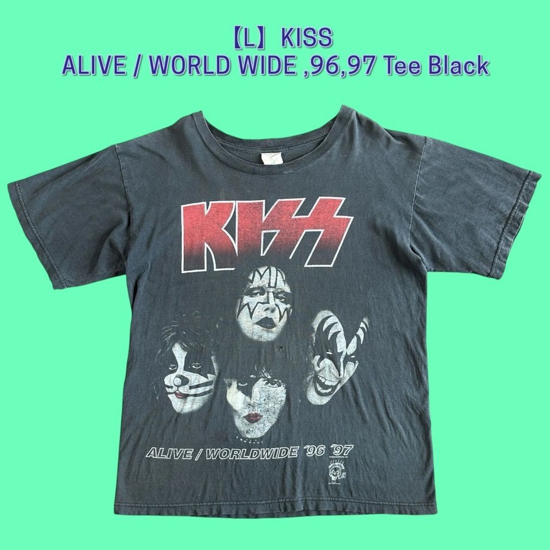 KISS ALIVE / WORLD WIDE ,96,97 Tee Black L - メルカリ