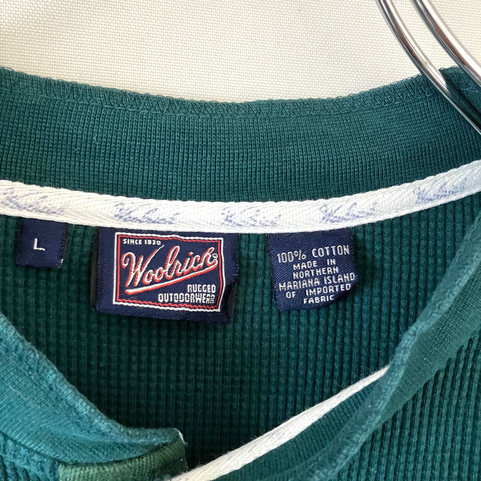 90s Woolrich RUGGED OUTDOORWEAR ウールリッチ☆ヘンリーネック 