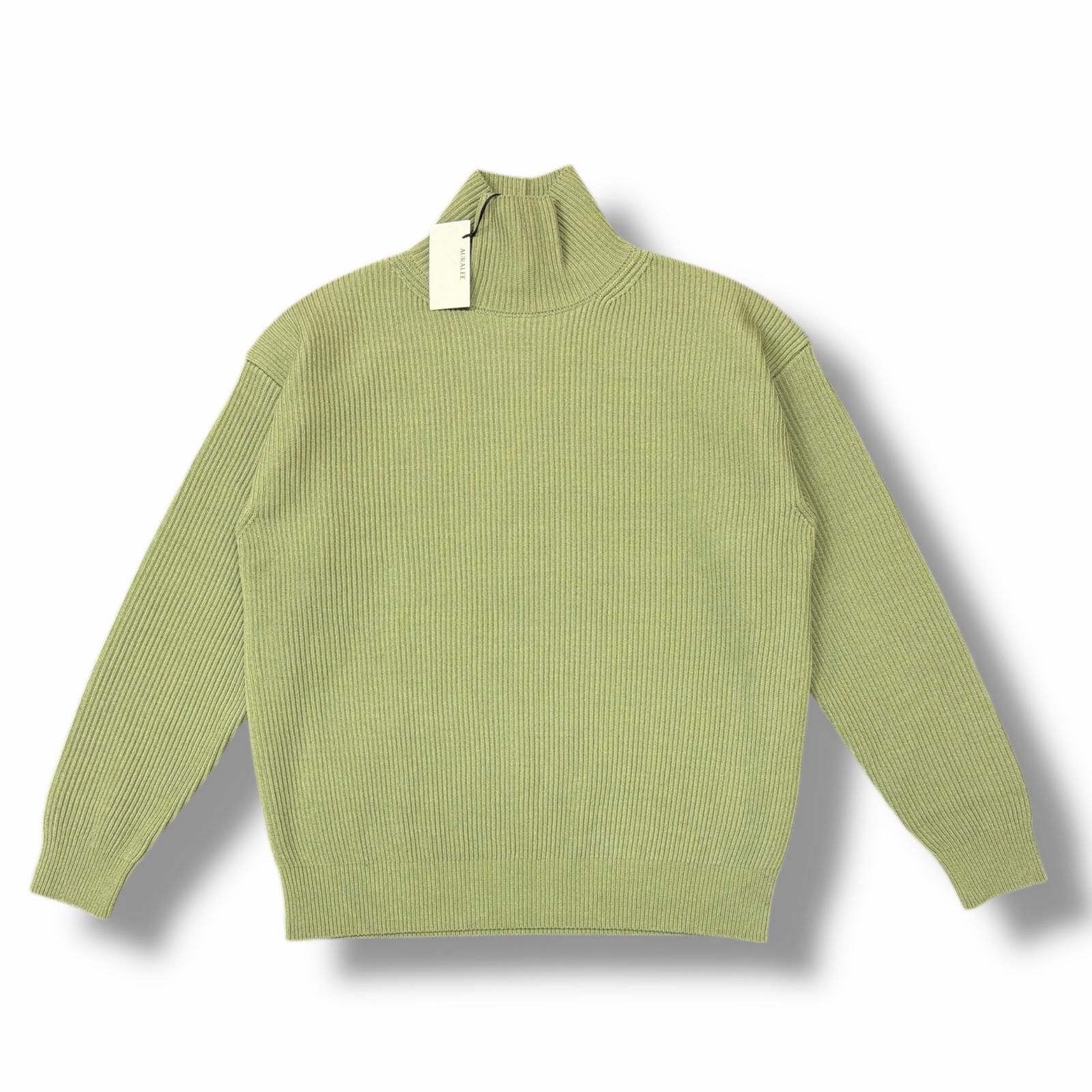 参考上代48400円 AURALEE 25AW SUPER FINE WOOL RIB KNIT TURTLE 