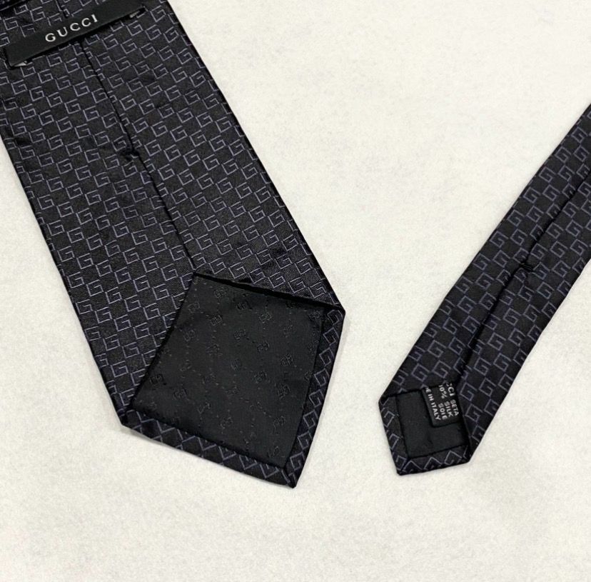 極美品】ネクタイ ブランド 黒 ハイ ブランド グッチ GUCCI GG柄 ハイ