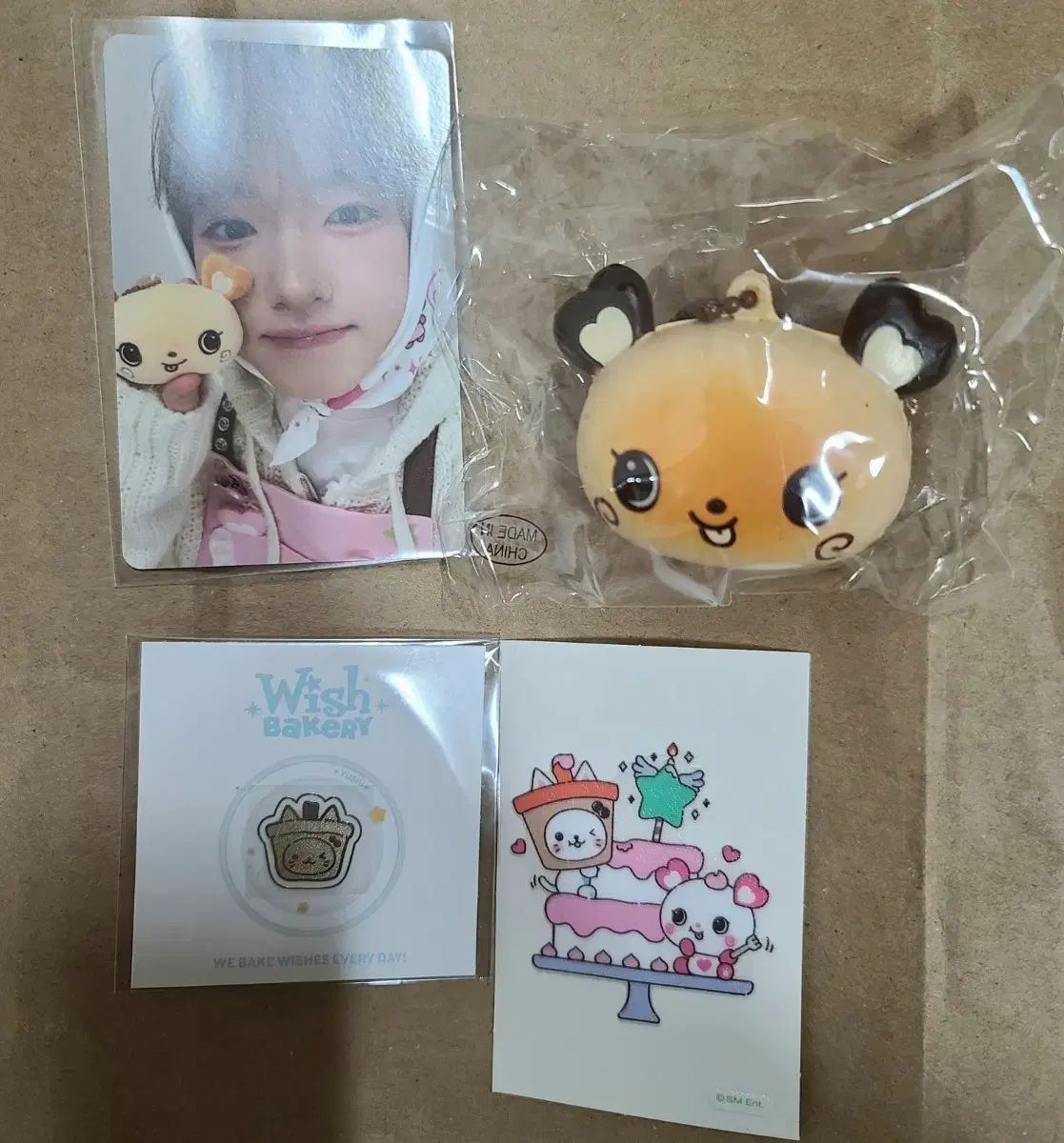 NCT WISH ウィッシュベーカリー サクヤ スクイーズ トレカ ユウシ メタルステッカー ティブティブシール セット