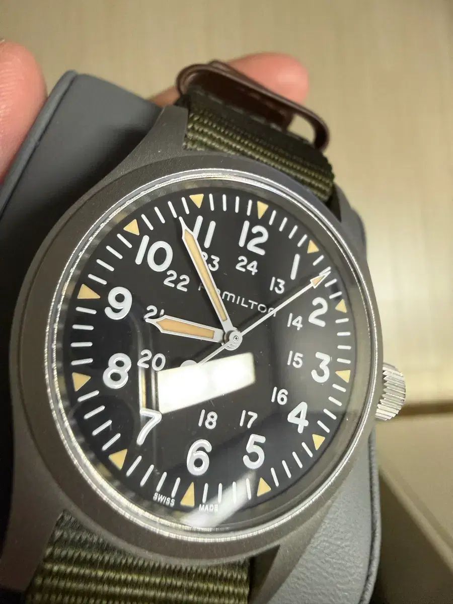  ハミルトン カーキフィールド メカニカル 38mm ブラック 今季注目 自動巻き時計 腕時計(アナログ)