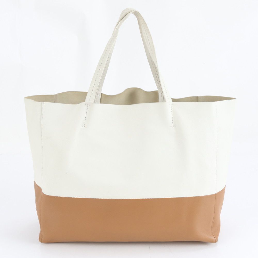 美品 セリーヌ ホリゾンタル カバ レザー トート バッグ 肩掛け 