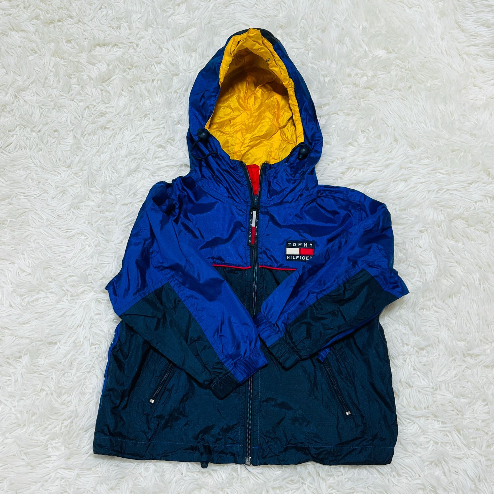 TOMMY HILFIGER キッズナイロンジャケット 90年代 ブロックカラー 