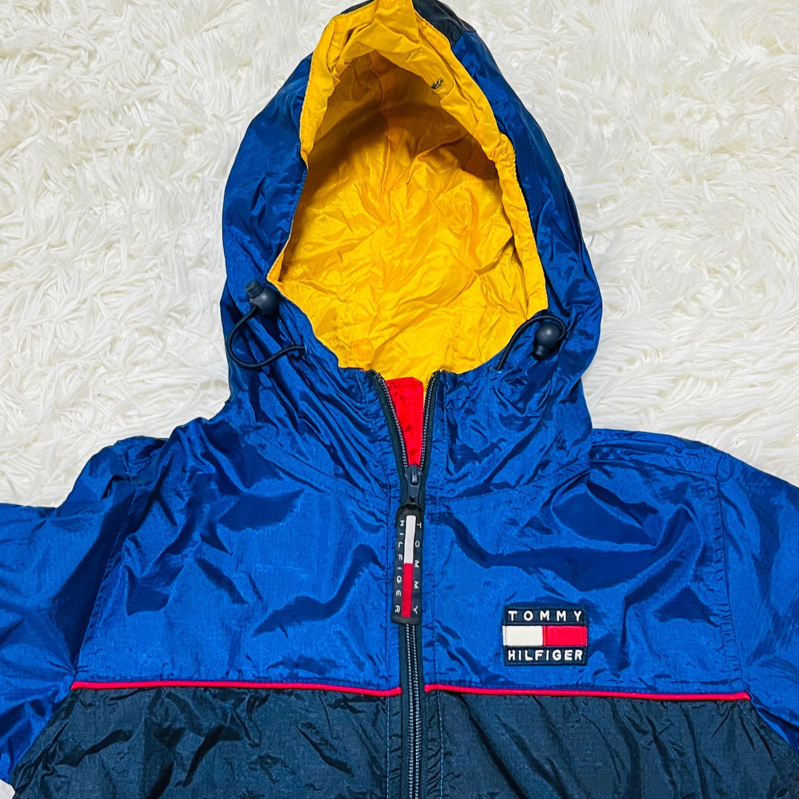 TOMMY HILFIGER キッズナイロンジャケット 90年代 ブロックカラー 