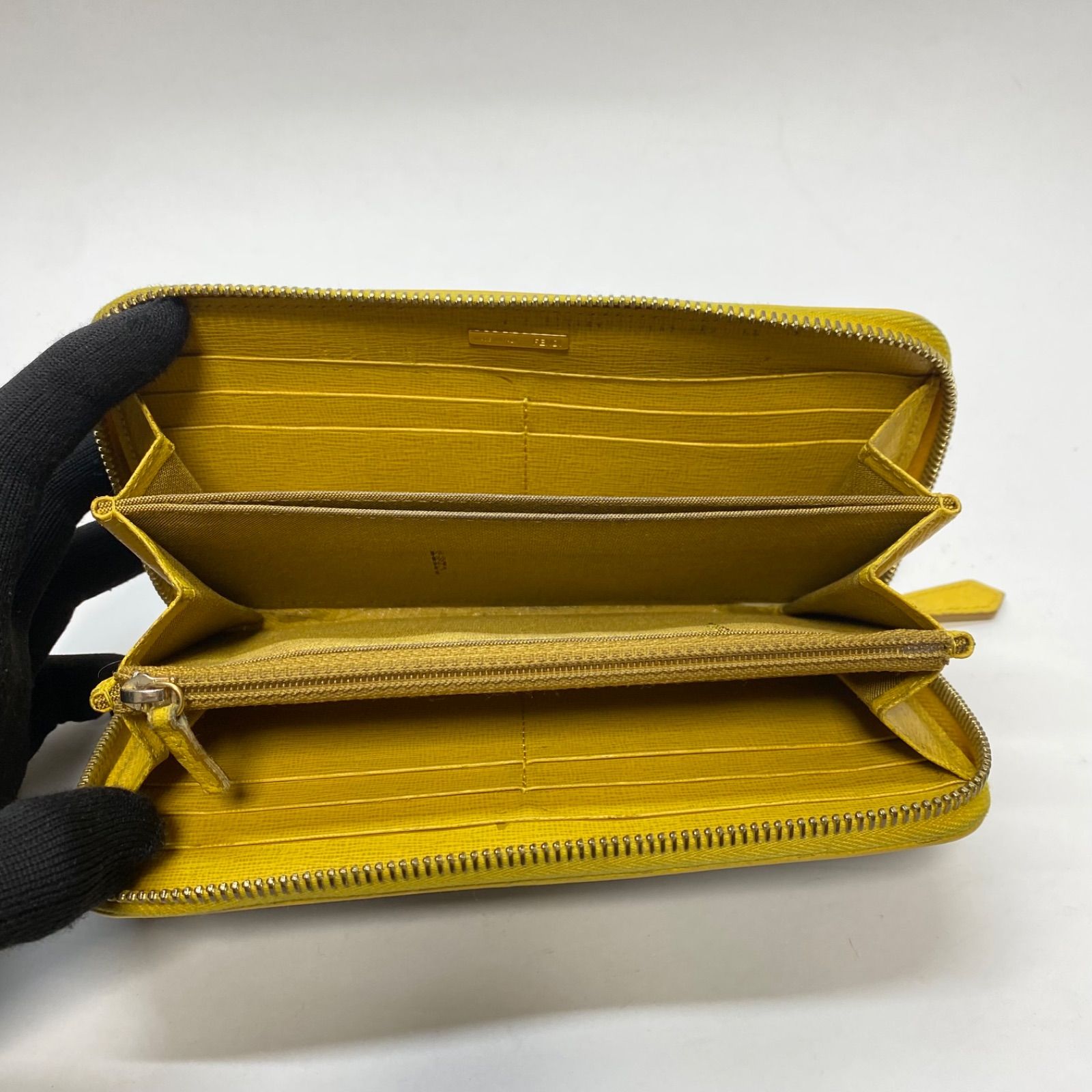 3464 FENDI フェンディ 長財布 ズッカ PVC ラウンドファスナー 